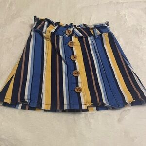 Takara Blue and Yellow Mini A-Line Skirt